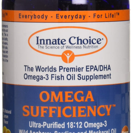 Innate Choice Omega Sufficiency Lemon 240 Capsules | Omega Supplement
