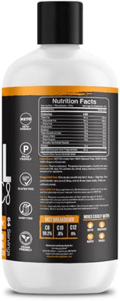 Intentionally Bare Pure C8 MCT Oil Organic – Brain Octane MCT Oil for Keto, Vegan & Paleo Diets – Unflavored 32oz