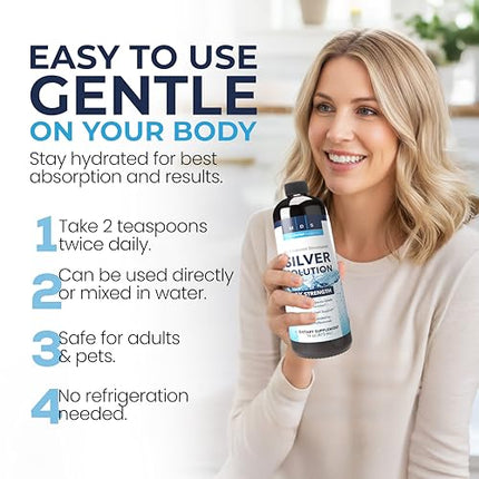My Doctor Suggests Alkaline Structured Silver Liquid 30ppm – Immune & Gut Support (16 oz)