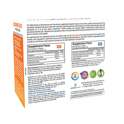 INVIGOFLEX AMPM – Glucosamine & Chondroitin, Turmeric Curcumin, Boswellia | 24-Hour Joint Support