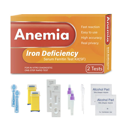 Iron Deficiency Test Kit – At-Home Ferritin Test for Anemia (2-Pack)