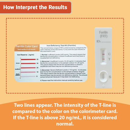 Iron Deficiency Test Kit – At-Home Ferritin Test for Anemia (2-Pack)