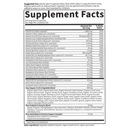 Garden of Life Vitamin Code Women Multivitamin – Whole Food Women’s Multi, 240 Veg Capsules