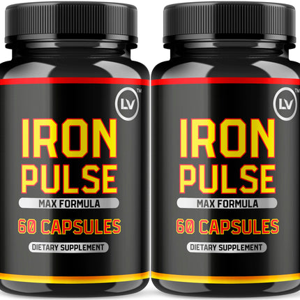 (2 Pack) IronPulse Capsules – Max Formula & Support Pills | 120 Capsules