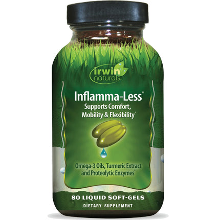 Irwin Naturals Inflamma-Less 80 Liquid Softgels – Comfort, Mobility & Flexibility
