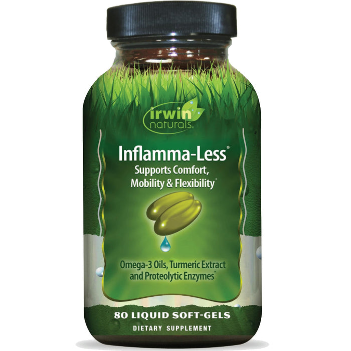 Irwin Naturals Inflamma-Less 80 Liquid Softgels – Comfort, Mobility & Flexibility