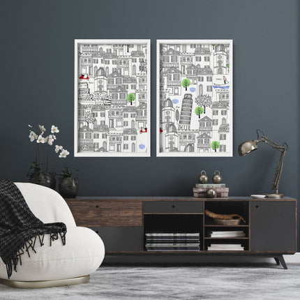 Italy print wall art | set of 2 travel posters
