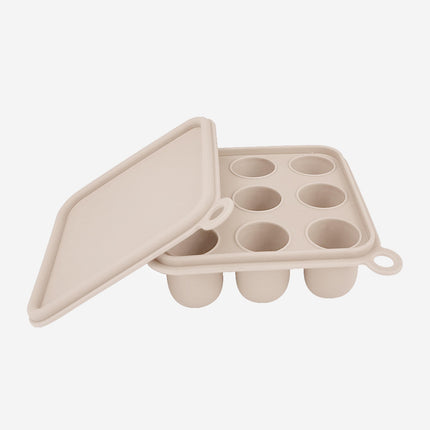 Bloom Bambini Silicone Baby Freezer Cube Trays with Cover in Brown