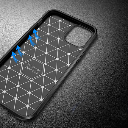 Carbon Fibre TPU Black Case - For iPhone 12 Mini