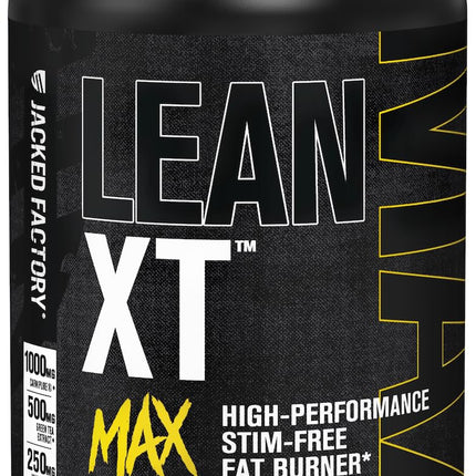 Jacked Factory Lean-XT Max – Stim-Free Fat Burner with Carnipure, InnoSlim & ForsLean | 90 Count