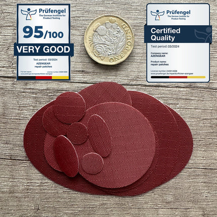 Repair Patches (30+ Colours) for Puffer Jackets, Tents, Upholstery - Stick On, Waterproof, Tear-Cold-Heat-Resistant