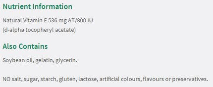 Jamieson Vitamin E 800 IU - 50 Softgels | Vitamin E Supplement