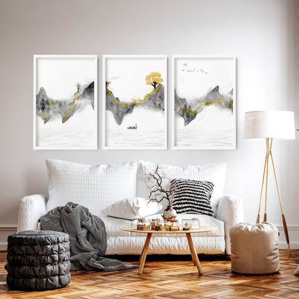 Japanese art prints | set of 3 framed wall art