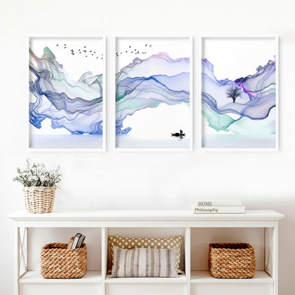Living room framed prints | set of 3 Japandi wall art