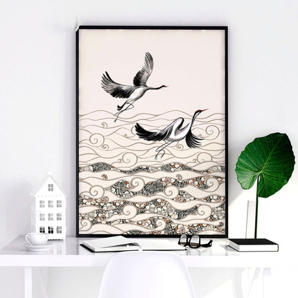 Japanese art print | Set of 2 wall art prints for living room