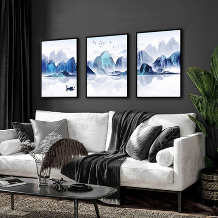 Japan landscape art | set of 3 wall art prints