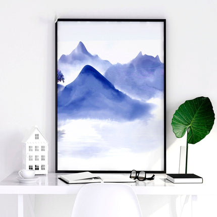 Wall pictures for living room | set of 3 Japanese wall art