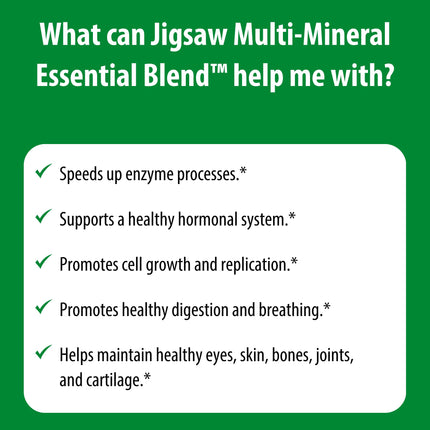 Jigsaw Health Multi-Mineral Essential Blend – 90 Capsules | 90 Servings