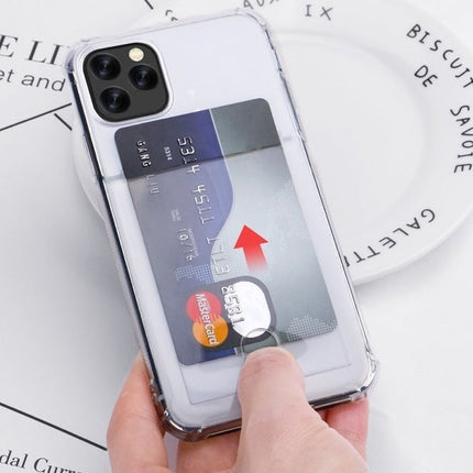 Soft TPU Clear Case With Card Slot - For iPhone 15
