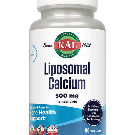 KAL Liposomal Calcium 500 mg – High-Absorption Calcium Supplement | Vegan, Gluten Free, No Soy