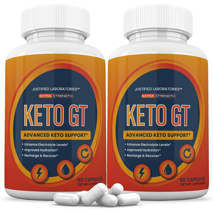Keto GT Keto Pills 1275MG - New & Improved Formula (2 Pack) | 120 Capsules