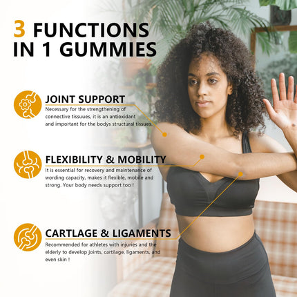 Sugar Free Glucosamine Chondroitin Gummies – Extra Strength 1500mg | Joint Support for Men & Women