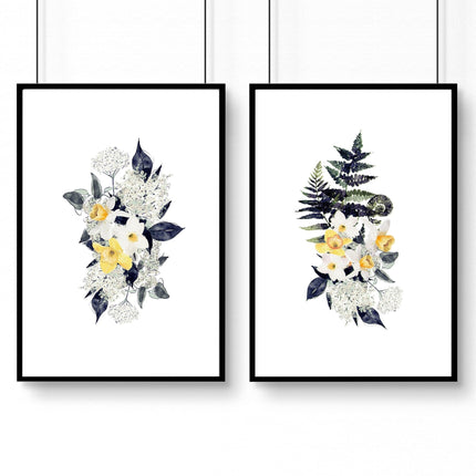 Kitchen prints for walls | set of 2 wall art prints