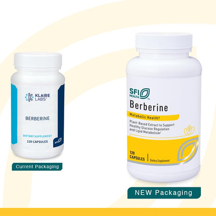 Klaire Labs Berberine HCI 500mg | Gluten-Free, Hypoallergenic | SFI Health