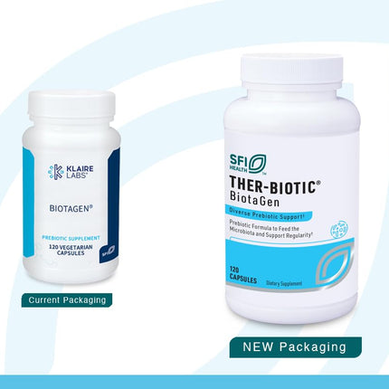 Klaire Labs Biotagen Prebiotic: Inulin, Beta-Glucan & Arabinogalactan - 120 Capsules