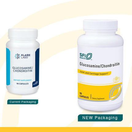 Klaire Labs SFI Health Glucosamine Chondroitin - Joint Support (Soy & Dairy-Free) 90 Capsules