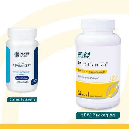 Klaire Labs SFI Health Joint Revitalizer – Hydrolyzed Collagen Peptide Formula with Chondroitin, MSM & Hyaluronic Acid (120 Capsules)