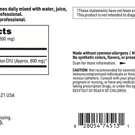 Klaire Labs Saccharomyces boulardii Powder – Probiotic Supplement (4.48oz)
