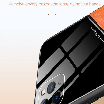 Acrylic + PU Leather Black Case - For iPhone 12 / 12 Pro Case