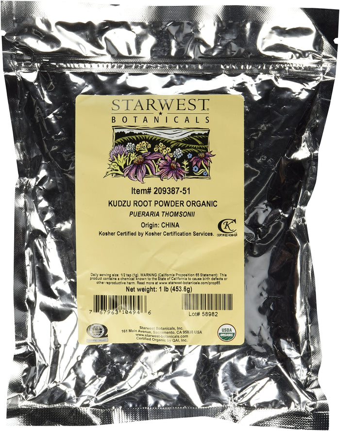 Kudzu Root Powder Organic - Pueraria Thomsonii, 1 lb | Starwest Botanicals