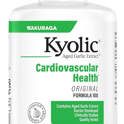 Kyolic #100 Kyolic Formula 300 Cap – Odorless Aged Garlic for Cardiovascular Health