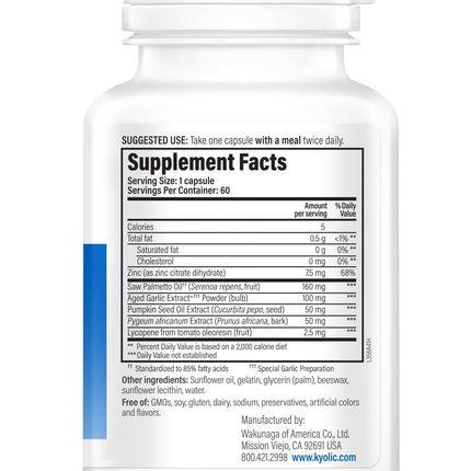 Kyolic Specialty Series Prosta-Logic, Healthy Prostrate*, 60 Capsules