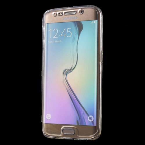 TPU Flip Wallet Clear Case - For Samsung Galaxy S6 edge