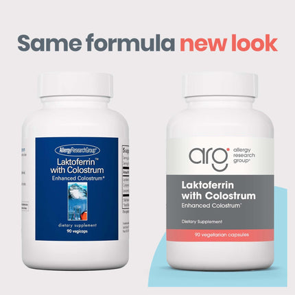 Allergy Research Group Laktoferrin with Colostrum - Lactoferrin + Bovine Colostrum | 90 Veggie Capsules