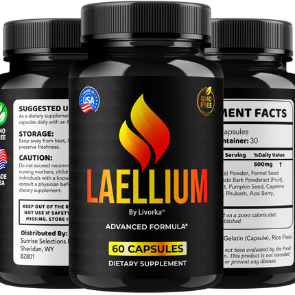 Laellium Pro Pills 5 Pack – All-Natural Daily Formula | LIVORKA Capsules, 300 Capsules