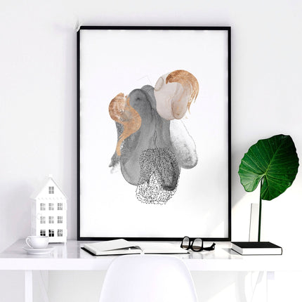 Large abstract prints | set of 3 wall art for living room