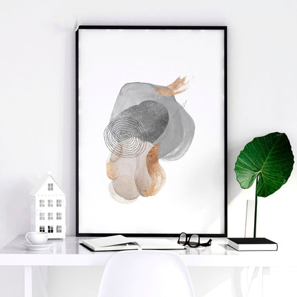 Large abstract prints | set of 3 wall art for living room