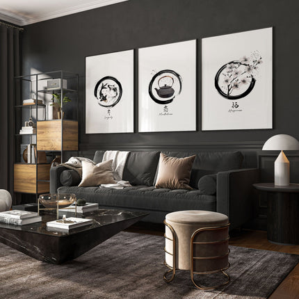 Pictures for Living Room Wall | Set of 3 Prints