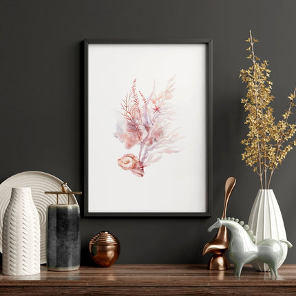 Large Paintings For Wall | Set of 3 Seashells Wall art Prints