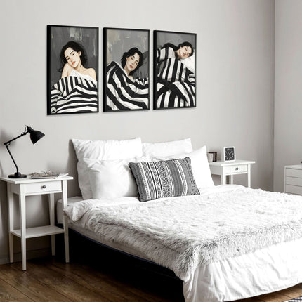 Large Wall Art Bedroom | Set of 3 Bohemian Wall art Prints