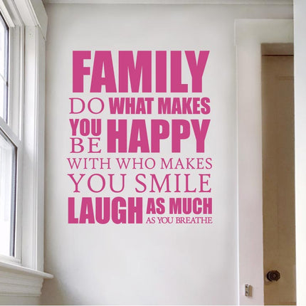 Family Do What Makes You Happy Wall Sticker – Inspirational Quote Decal