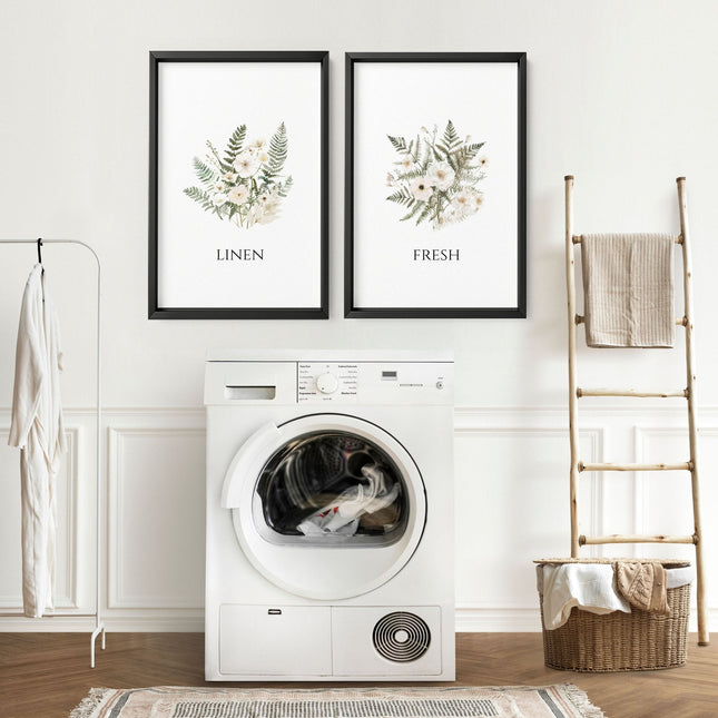 Laundry Room Pictures | Set of 2 wall art prints