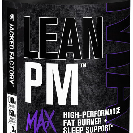 Jacked Factory Lean PM Max – Fat Burner & Sleep Support (120 Diet Pills)
