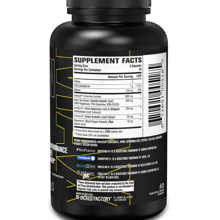 Jacked Factory Lean-XT Max – Stim-Free Fat Burner with Carnipure, InnoSlim & ForsLean | 90 Count