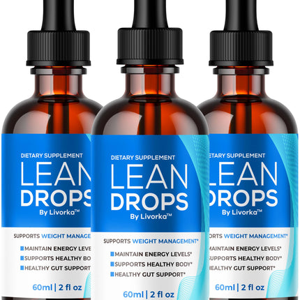 (3 Pack) Lean Drops – LeanDrops Liquid Formula | All-Natural Premium Wellness Supplement | 3 Bottles (3 Months)
