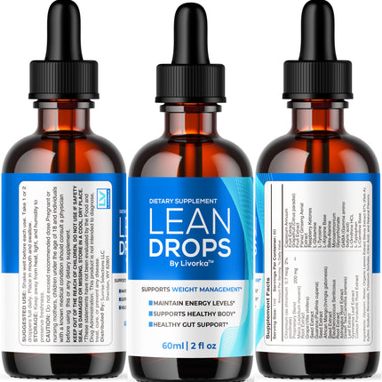 (3 Pack) Lean Drops – LeanDrops Liquid Formula | All-Natural Premium Wellness Supplement | 3 Bottles (3 Months)